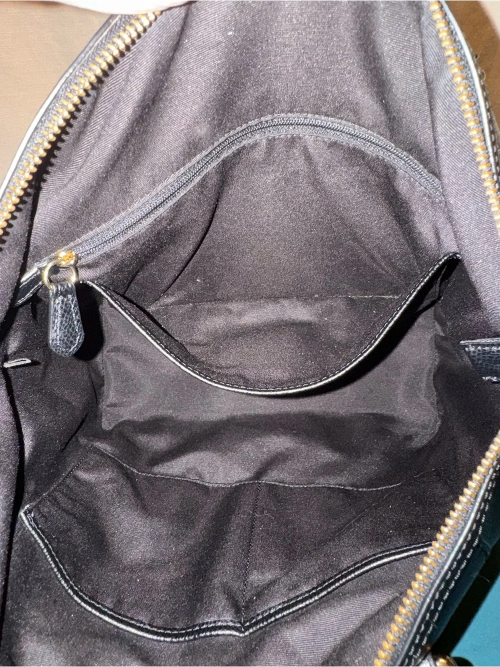 Coach F34680 Pleat Tote in Black Crossgrain Leather
